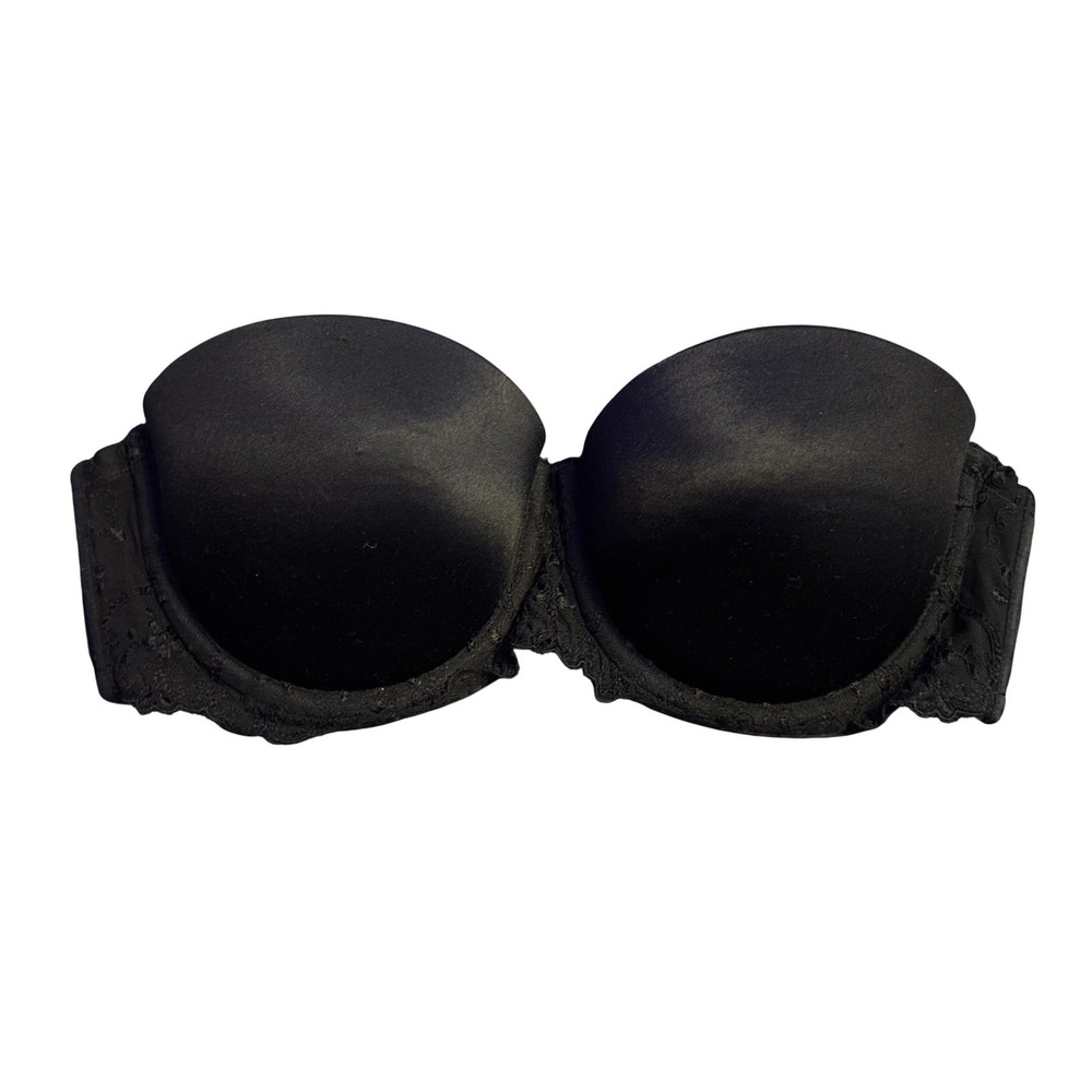 Wonderbra Women's Black Strapless Molded Underwire Bra Size 36C